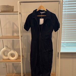 & Other Stories Navy Blue Jumpsuit with zipper NWT Size 4